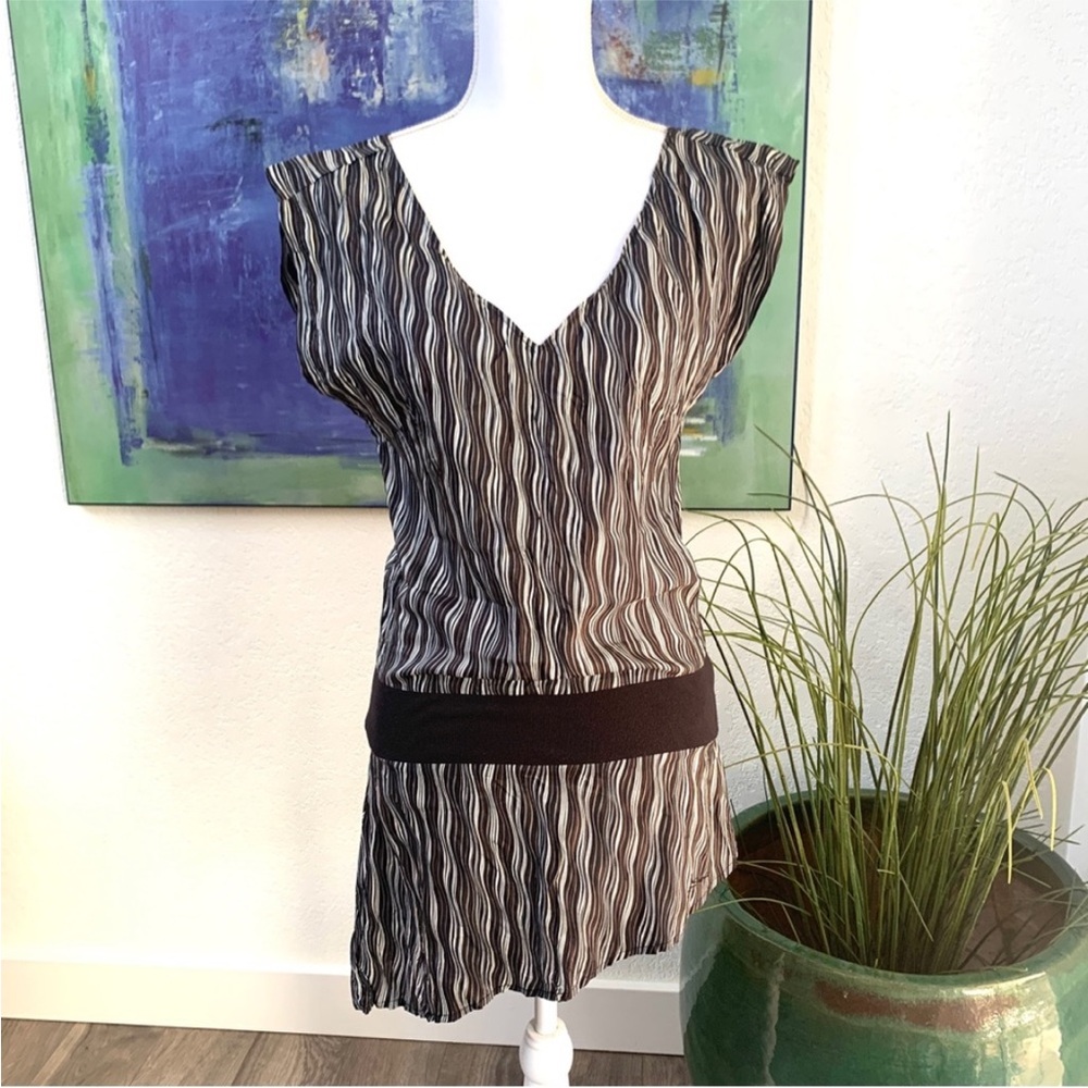 Ben Sherman pure silk boho fitted top XS